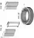 Fig. 04 - Coil bobbin, stator core of distributed winding radial gap-type rotating electric machine, and distributed winding radial gap-type rotating electric machine
