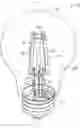 Fig. 01 - Light emitting diode (LED) filament light bulb with secured antenna