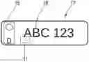 Fig. 01 - METHOD AND DEVICE FOR FITTING A LICENSE PLATE, PREFERABLY A MOTOR VEHICLE LICENSE PLATE, WITH A DATA CARRIER, AND LICENSE PLATE