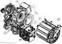 Fig. 01 - Power assembly with heat conductive element between stator and transmission housing