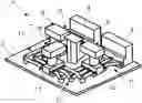 Fig. 01 - Electrical distribution module comprising pedestals jointly supporting power bars and power components