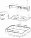 Fig. 01 - Power adapter housing with snaps capable of bidirectional deflection