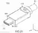 Fig. 12 - Connector formed with connector body having predetermined surface facing downward and a cable-holding portion integrated under proper arrangement