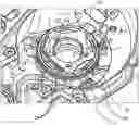Fig. 01 - Crankshaft driven flywheel magneto generator with circular winding for power supply in handheld batteryless combustion engines
