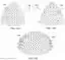 Fig. 17 - Dimple patterns for golf balls