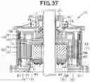 Fig. 24 - Armature with winding segments having conductors engaged with end plates secured to an armature core