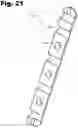 Fig. 22 - Archery arrow rest orthogonal cord force device