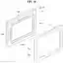 Fig. 28 - Display device comprising a display panel having a front surface with an outer border line that is visible from a front of the display device