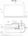 Fig. 69 - Display device comprising a display panel having a front surface with an outer border line that is visible from a front of the display device