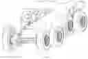Fig. 07 - Power-driven shoe device wheel configuration with combined translational and rotational hinge mechanism and integrated gear-bushing assembly