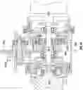 Fig. 36 - Transmission mounted electrical charging system PTO gear arrangement