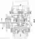 Fig. 42 - Transmission mounted electrical charging system PTO gear arrangement