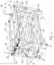 Fig. 02 - Wheeled folding tray cart with safety device and method