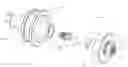 Fig. 01 - Hydraulic fast-coupling assembly for coupling a water jet cutting system with a supporting head of a machine used for the working of sheet materials