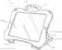 Fig. 01 - Self-standing tablet case with expandable legs and collapsible base