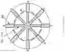 Fig. 04 - Pinwheel three-way Wilkinson power divider for millimeter wave applications