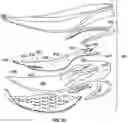 Fig. 19 - Articles of footwear with support structures