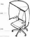 Fig. 01 - Retrofitting apparatus for a chair that extends around sides of an upper body portion of a user seated in the chair