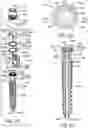 Fig. 12 - Pivotal bone anchor assembly having first and second split rings and an insert with post-placement tool deployment