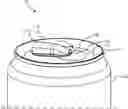 Fig. 01 - Edible material dispensing tab for beverage