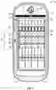 Fig. 02 - Cantilevered weight sensitive shelf, rail, and mounting system