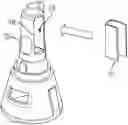 Fig. 01 - Structure for coupling toothbrush head to electric toothbrush handle