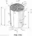 Fig. 22 - Particle separator filter with an axially extending flow face