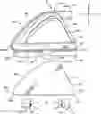 Fig. 01 - Door assemblies having fixed window glass insertion slits, vehicles incorporating the same, and methods of installing a fixed window glass