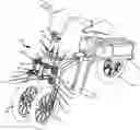 Fig. 01 - Dual Linkage Front Fork with Steering Lock for Scooter
