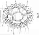 Fig. 03 - Toothed wheel assembly for a cassette