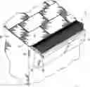 Fig. 01 - Raised arc rain gutter debris preclusion device