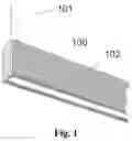 Fig. 02 - Single edge lit lighting module with bi-lobed light distribution