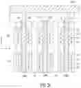 Fig. 14 - Multi-gate nor flash thin-film transistor strings arranged in stacked horizontal active strips with vertical control gates