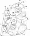Fig. 01 - Striker locking latch assembly incorporating a cinching cam and hook for compressing the striker against outer support plates