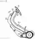 Fig. 21 - Floor mounted brake pedal