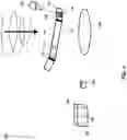 Fig. 06 - Off-center parachute flight termination system including latch mechanism disconnectable by burn wire