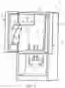 Fig. 03 - Refrigerator with ice maker having a cam driven release mechanism