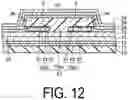 Fig. 13 - Display device with a common function layer separated into a display side and a through-hole side