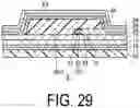 Fig. 30 - Display device with a common function layer separated into a display side and a through-hole side