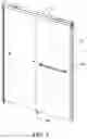 Fig. 02 - Hidden shower door with low-rail sliding assembly