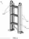 Fig. 03 - Step Ladder with Hinged Rungs Operable to Collapse on Multiple Axes