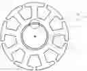 Fig. 01 - Stator core, rotor core, and motor