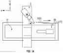 Fig. 15 - Injection molding system with conveyor devices to insert or eject molds