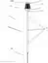 Fig. 01 - Solar powered lighting element with simulated flame and electrical insect eliminator