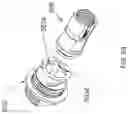Fig. 15 - Springless retention structure for an ingress protected hybrid connector assembly