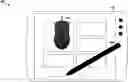 Fig. 01 - Method and apparatus of using a computer touchpad or digitizer stylus pad as a mousepad