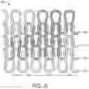 Fig. 08 - Sock with integrally knit grip strips of varying widths
