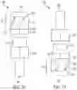 Fig. 16 - Tool bits and bit holders having non-circular cross-sections