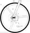 Fig. 01 - Disc brake caliper location on a trailing-link suspension fork