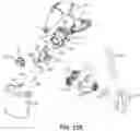 Fig. 37 - Snowmobile having a parallel-path exhaust system for two-stroke engine